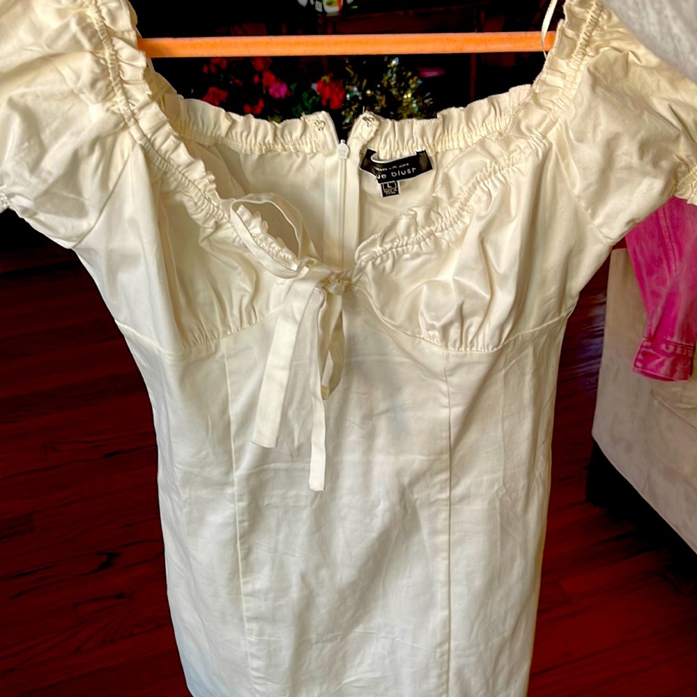 Cottage Core White dress mini.